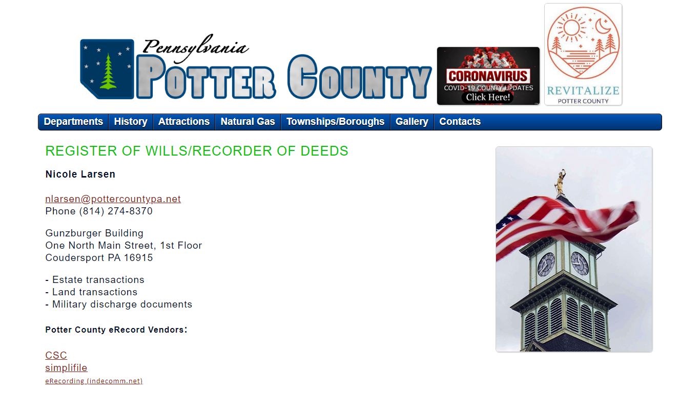 Potter County Pennsylvania ...Register of Wills/Recorder of Deeds